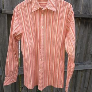 POSITANO XL ORANGE STRIPE SHIRT